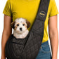 Small Dog Carrier Sling Bag – Hands-Free up to 10 lbs -10.5″ Deep Pouch, Dual Snap-Clip Closure + Drawcord, 4″ Padded Strap, Safety Tether, Zipper Pockets, Machine-Washable
