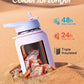 Coolflask Water Bottle with Straw, 32 oz Insulated Metal Water Flask with Straw & Spout Lids, Stainless Steel Double Wall Vacuum, Keep Cold 48h Hot 24h, Leak Proof & Non-BPA, Lavender