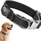 Waterproof Airtag Dog Collar - Nylon Collar with Durable Airtag Holder, Reflective&Anti-Lost with Safety Metal Buckle, Soft Padded Adjustable for Small Medium Large Dogs Black L