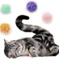 Cat Pom Pom Sparkle Fuzzy Balls 2 Inches Interactive Cat Toy Assorted Color 12 Pack