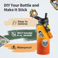 32 oz Insulated Water Bottle with Straw (Cold for 48 Hrs), Stainless Steel Triple Wall Vacuum Sports Water Jug, Leakproof Hydro Cup Flask with Paracord Handle & Straw Spout Lids & DIY Stickers