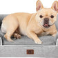EHEYCIGA Orthopedic Dog Bed for Medium Dogs, Waterproof Memory Foam Medium Pet Beds with Sides, Non-Slip Bottom and Egg-Crate Foam Dog Couch Bed with Washable Removable Cover, Grey