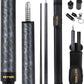 Carbon Fiber Pool Cue Stick, 12.4mm 8-Layer Tip Low Deflection Pool Cue Professional Pool Sticks for Adults with Pro Taper Cue Shaft 3/8 x 8 Joint Pin
