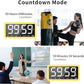 VOCOO Digital Kitchen Timer with 7.8” Extra Large Display, Magnetic, 3 Brightness, 4 Alarms and 3 Volume Levels, Battery Countdown Count Up Timer for Cooking, Classroom, Home Gym (Yellow)
