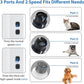 Dog Nail Grinder - 2-Speed Super Quiet and Low Vibration Electric Pet Nail Grinder - Rechargeable Dog Nail Trimmers for Small Dogs- Cat Nail Claw Clippers with 2 Level LED Lighting(White)