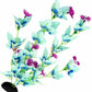 16 Inch Aquarium Fish Tank Plant Betta Fish Tank Decor,2 Pack Silk Aquarium Plants for Aquarium Decoration (White-Blue)