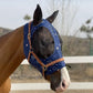 Horse Fly Mask Super Comfort Horse Fly Mask Elasticity Fly Mask with Ears We Only Make Products That Horses Like… (Midnight Blue, L)