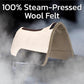 Black HOOF BlackHoof Steam Pressed Merino Wool Felt Contoured Pad 1 Inch Thick(31in Length and 32in Width), Saddle pad for Horses, White