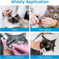 4Pcs Cat Nail Caps, Cats Booties Mittens Paw Covers Caps Shoes for Bathing Shaving Checking Nail Cutting, Pet Grooming Socks AntiScratch Adjustable Pet Claw Protector Foot Sleeves, Grey M