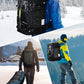 Gonex 50L Ski Boot Bag Backpack, Waterproof Snowboard Boot Backpack for Men Women, Ski Boots Bag for Travel, Ski, Snowboard, Helmet, Goggles and Outerwear Black