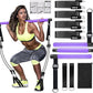 Pilates Bar Kit with Resistance Bands,Pilates Bar with Stackable Bands Workout Equipment for Legs,Hip,Waist and Arm,Exercise Fitness Equipment for Women & Men Home Gym Yoga Pilates