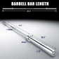 TECHNOAGE 7FT Olympic Barbell Olympic Bar Solid Chrome Barbell 700LBS Load Capacity(2-Inch Plate) for Weightlifting, Squats, Dead-Lifts, Presses, and Lunges