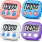 4 Pack Digital Kitchen Timer Magnetic Digital Timer with Big Display Loud Ring Cooking Timers for Cooking, Game, Gym, Break Time, Classroom(4, Pink, Blue, Purple, White)
