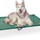 K&H Pet Products Outdoor Elevated Dog Cot, Cooling Raised Bed with Waterproof Breathable Mesh for Large Dogs, Portable Pet Bed with Heavy-Duty Metal Frame, Oversized Hammock Style - Extra-Large Green