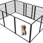 FXW Homeplus Unleashed Indoor Dog Playpen - Stress-Free and Safe Play, Heavy Duty 32 Inch 5 Acrylic Panels + 5 Wire Panels Dog Pen for Small and Medium Dogs, Black│Patented