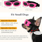 Dog Sunglasses Small Breed, Small Dog Goggles with Adjustable Straps, UV/Wind/Dust/Fog Proof Dog Eye Protection Sunglasses for Outdoor Car Driving Riding, Pink