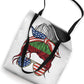 Half American Bulgarian Roots Bulgaria USA Messy Bun Women Tote Bag