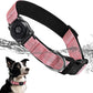 Upgraded AirTag Dog Collar, IP68 Waterproof Air Tag Dog Collar Holder, Reflective, Ultra-Durable, Comfortable Padded, Heavy Duty Dog Collars for Small Medium Large Dogs (S (10.6"-13.6"), Pink)