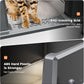 XXL Stainless Steel Cat Litter Box with High Sided, 27.6" L x 20" W x 14" H Extra Large Litter Box for Big Cats and Multiple Cats, Enclosure Cat Litter Pan with Anti-Urine Leakage, Easy Clean