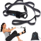 Foot and Calf Stretcher for Plantar Fasciitis, Achilles Tendonitis, Heel Spurs, Drop Foot. Yoga Stretching Strap for Leg, Thigh and Hamstring (Black)