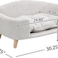 Christopher Knight Home Elroy Orthopedic Dog Bed, Elevated Dog Sofa Bed for Small Dog, Supportive Foam Pet Couch Bed with Wooden Legs, Modern Pet Sofa Bed, Light Beige