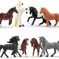 Toymany 12PCS 2-3" Tiny Horse Figurines Toy Set, Plastic Pony Small Foal Figures, Easter Eggs Birthday Gift Cupcake Horse Cake Topper for Kids Toddlers