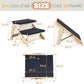 MEWANG Wood Pet Stairs & Ramp for Small/Medium Dogs and Cats, Aging Pets – 3-in-1 Foldable, Portable, Non-Slip Pet Ladder for Tall Beds, Couches,Cars–Holds Up to 220 lbs (17.3" L x 17.2" W x 13.0" H)
