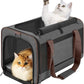 Small Dog Carrier Cage Soft Chihuahua/Softshell Big Cat Carrier Maine Coon/Pet Taxi Carrying Bag Over 25lbs / Top Loader Travel Kennel Brown