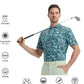 Men's Golf Polo Shirts Short Sleeve Striped Performance Moisture Wicking Dry Fit Golf Shirts for Men
