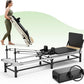 PAETA Pilates Reformer, 91" Foldable Reformer Pilates Machine with Adjustable Reformer Heights, Pilates Equipment with Piano Wire Spings and Jump Boards