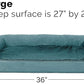 Furhaven Cooling Gel Dog Bed for Large/Medium Dogs w/ Removable Bolsters & Washable Cover, For Dogs Up to 55 lbs - Plush & Suede Sofa - Deep Pool, Large