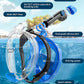 QingSong Full Face Snorkel Mask for Adults, Snorkeling Gear with Camera Mount, 180 Degree Panoramic View Snorkel Set Anti-Fog Anti-Leak