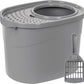 Amazon Basics Large Cat Litter Box with High Sides, Top Entry, Includes Scoop, 20.5 x 14.75 x 14.38 inches, Grey