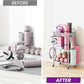 Yoga Mat Storage Rack, Home Gym Storage Rack, VOPEAK Workout Storage for Yoga Mat, Foam Roller, Equipment Gym Storage for Home Exercise and Fitness Gear (Metal)