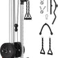 Wall Mount Cable Station, WM1 Cable Crossover Machine with 17 Positions, High and Low Cable Crossover Machine with Removable Footplate for Garage Home Gym