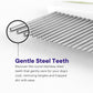 Dog & Cat Comb – Removes Tangles, Knots, and Matted Fur – Grooming Tool with Stainless Steel Teeth and Non-Slip Handle – Best Pet Hair Comb for Home Grooming Kit – Includes eBook Guide
