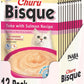 INABA Churu Bisque for Cats, Creamy Lickable Purée Side Dish with Vitamin E, 1.4 Ounces per Pouch, 12 Pouches, Tuna with Salmon Recipe