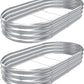 2pack 8×4×1ft Raised Garden Bed，Outdoor Galvanized Planter Boxes, Oval Large Metal Raised Garden Beds for Vegetables