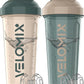 '-2 Pack- 28 oz Protein Shaker Bottles for Protein Mixes - 2x Wire Whisk | Leak Proof Shaker Cups for Protein Shakes | Protein Shaker Bottle Pack | Shakers for Protein Shakes-Blue&Beige