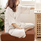 MeMoreCool Square Floor Pillow Seating for Adults Kids, Large Meditation Cushion Floor Pillow with Thick Foam & Soft Tufted Cover, Washable Big Pillow Seat Floor Cushion for Sitting Yoga 22" Coffee