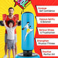 QPAU Kids Punching Bag Toy with Boxing Gloves, 66 Inch Larger Stable Kids Inflatable Boxing Bag Set, Gifts for Boys & Girls Age 6-12, for Practicing Karate, Taekwondo, MMA