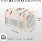 Fashion Leather Dog Carrier, Airline Approved Cat Carrier Soft Sided Pet Bag Carrier Purse for Puppy Kitten Small Animals White