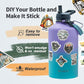 One Gallon Water Bottle Insulated, Triple Wall Vacuum Cold for 48 Hrs & Leak-proof & Non-BPA, 128oz Large Sports Stainless Steel Water Jug with Paracord Handle Straw Spout Lids & DIY Stickers