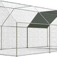 4ever2buy Large Metal Chicken Coop with Run Walk-in Poultry, Cage Chicken Runs House Pen Cage, Flat Roofed Chicken Coops with Anti-Ultraviolet Cover for Outdoor, Yard Farm, Use 9.2’Lx18.7’Wx6.4’H
