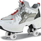 Roller Skate Shoes for Women Four Rounds Children's Roller Skates Shoes That Turn into Rollerskates Sneakers Outdoor Light Shoes with Wheels for Girls/Boys