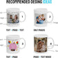 Personalized Coffee Mug – Custom Photo, Text, or Logo Ceramic Mug Tea Cup | Taza Personalizada with Picture or Message | Customized Gift Idea for Men & Women, Mom, Dad, Friends - White/Red | 15oz