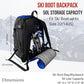 Savvycraft Ski Boot Bag, 50L Ski Backpack for Ski and Snowboard Boots, Helmets, Gloves, and Accessories, Lightweight Durable Convenient, Blue