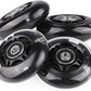 8pcs Inline Skate Wheels Led Light-Up Wheels 64/70/72/76/80mm w/Bushings 85-88A for Kids and Youth Beginners Children's Inline Skates Indoor/Outdoor Use (Black, 70mm)
