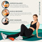 Oceanfoam Ripple Travel Foam Roller (11" x 3.35") Firm Mini Foam Roller for Physical Therapy, Deep Tissue Massage, Back Pain - High Density, Ergonomic Wave Textured - Yoga, Pilates, Exercise (Orange)