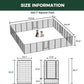FXW Rollick Unleashed Dog Playpen for Indoor, Yard, RV Camping, 50 inch 32 Panels for Large Dogs, Black│Patented
